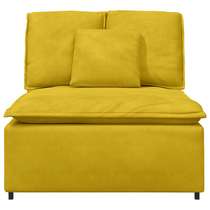 modulopbygget sofacentermodul med hynder 100 cm gul
