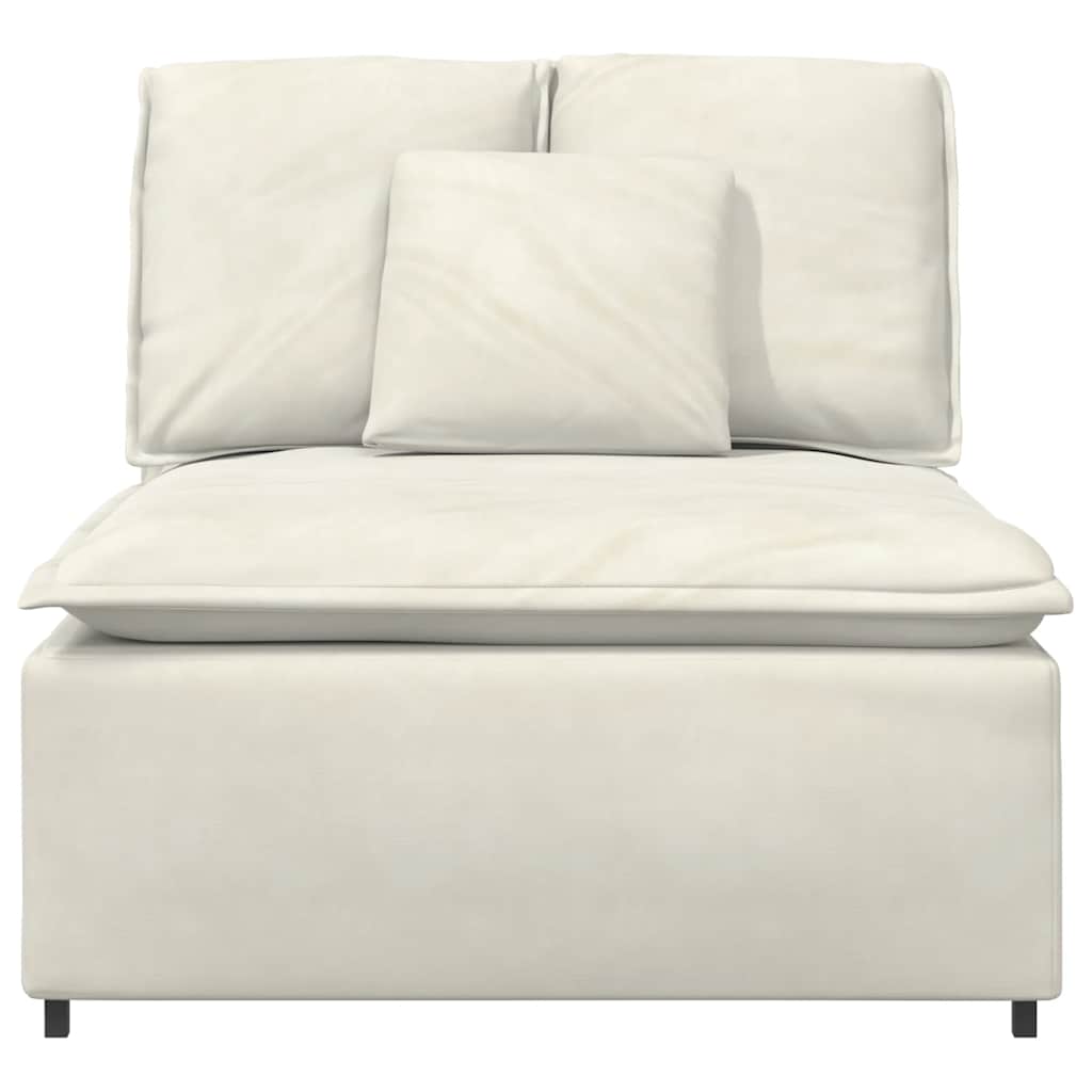 modulopbygget sofacentermodul med hynder 100cm cremefarvet