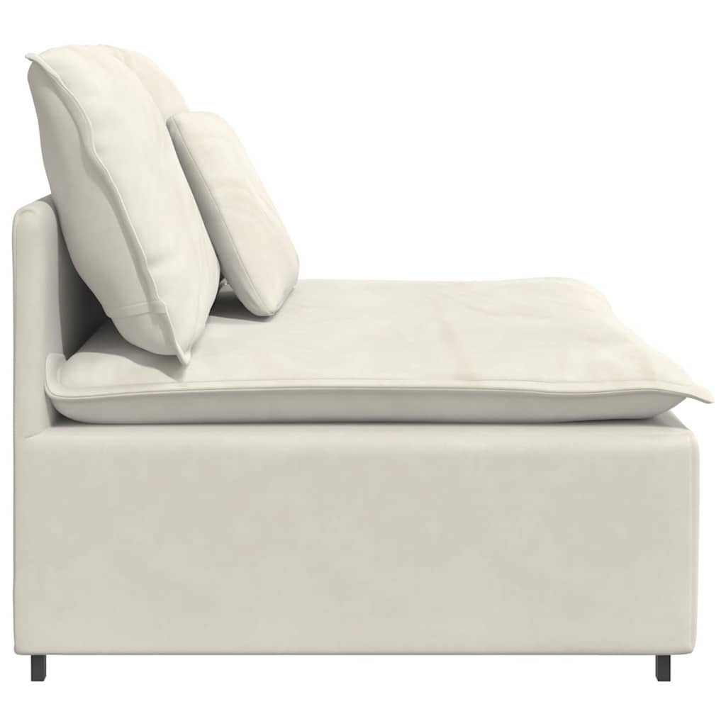 modulopbygget sofacentermodul med hynder 100cm cremefarvet