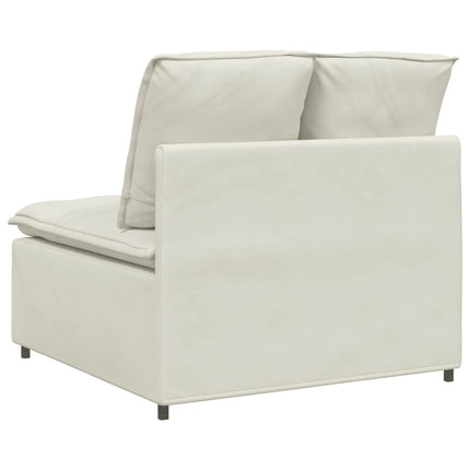 modulopbygget sofacentermodul med hynder 100cm cremefarvet