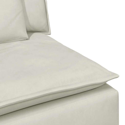 modulopbygget sofacentermodul med hynder 100cm cremefarvet
