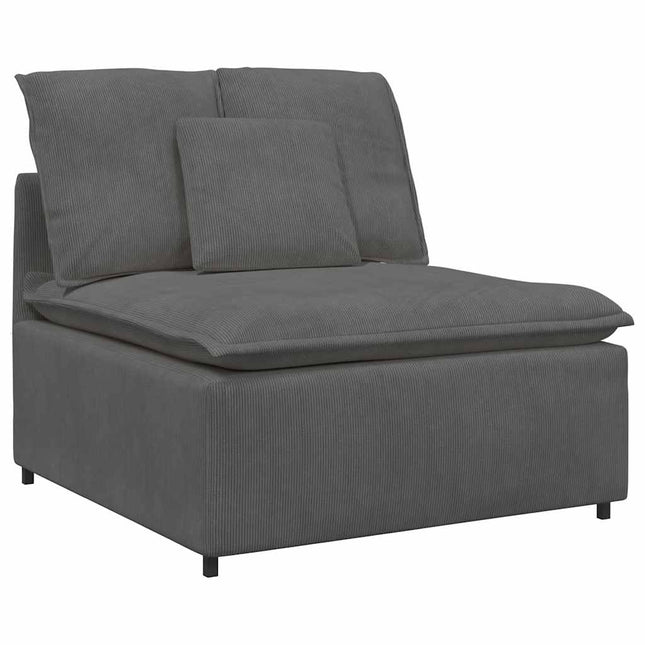 modulopbygget sofacentermodul med hynder 100 cm mørkegrå