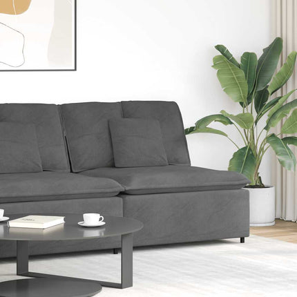 modulopbygget sofacentermodul med hynder 100 cm mørkegrå