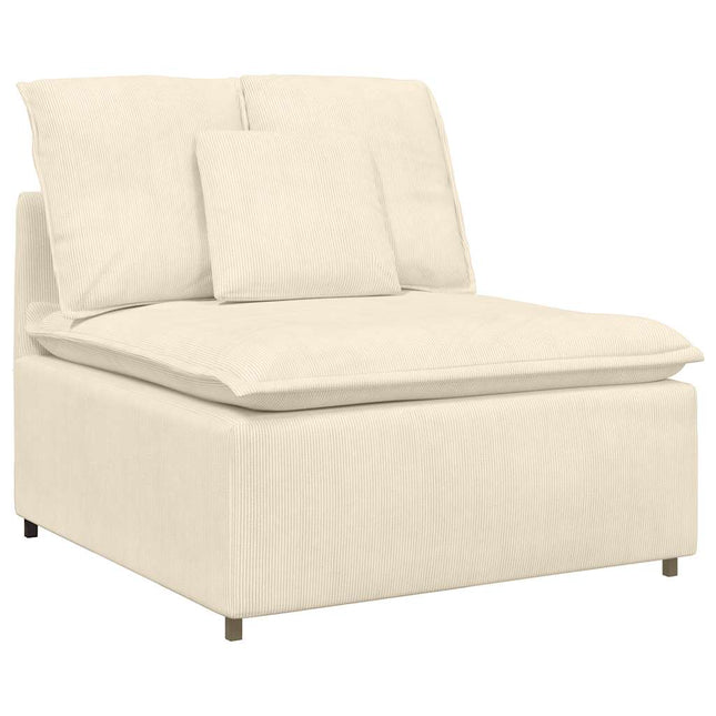 modulopbygget sofacentermodul med hynder 100cm cremefarvet