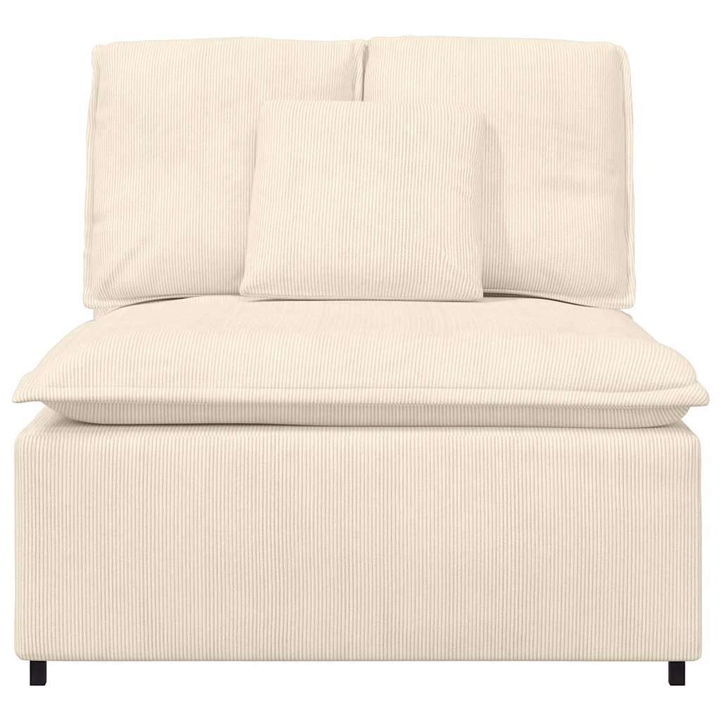 modulopbygget sofacentermodul med hynder 100cm cremefarvet