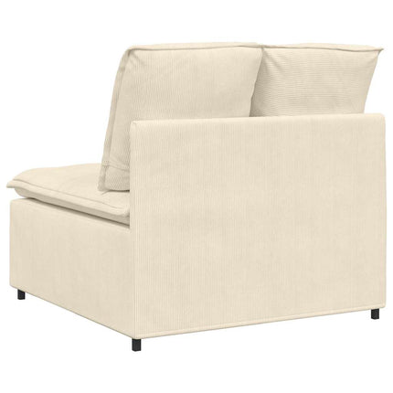 modulopbygget sofacentermodul med hynder 100cm cremefarvet
