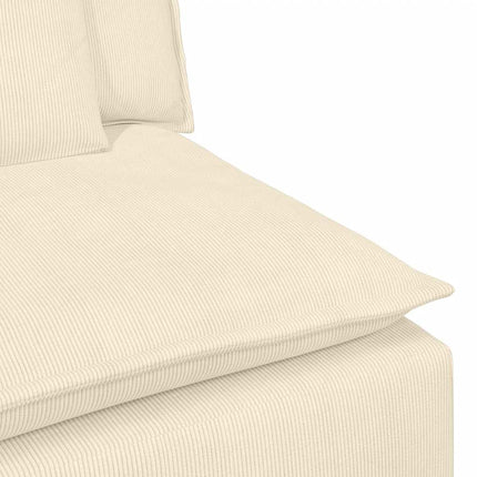 modulopbygget sofacentermodul med hynder 100cm cremefarvet
