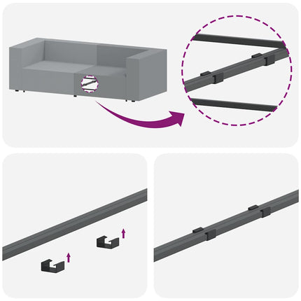 modulopbygget sofacentermodul med hynder 100cm cremefarvet
