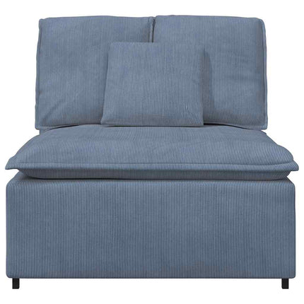 modulopbygget sofacentermodul med hynder 100 cm blå