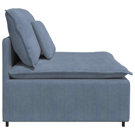 modulopbygget sofacentermodul med hynder 100 cm blå