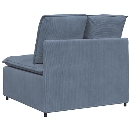 modulopbygget sofacentermodul med hynder 100 cm blå