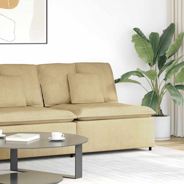 modulopbygget sofacentermodul med hynder 100 cm grågrøn
