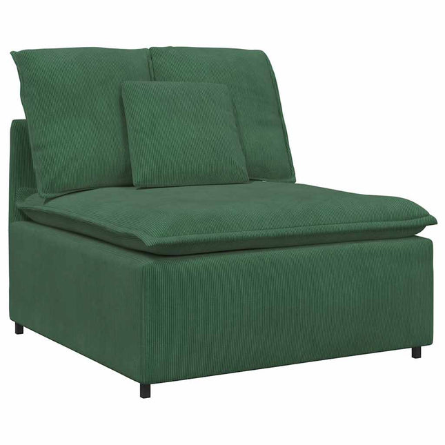 modulopbygget sofacentermodul med hynder 100 cm mørkegrøn