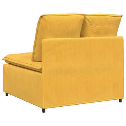 modulopbygget sofacentermodul med hynder 100 cm lysegul