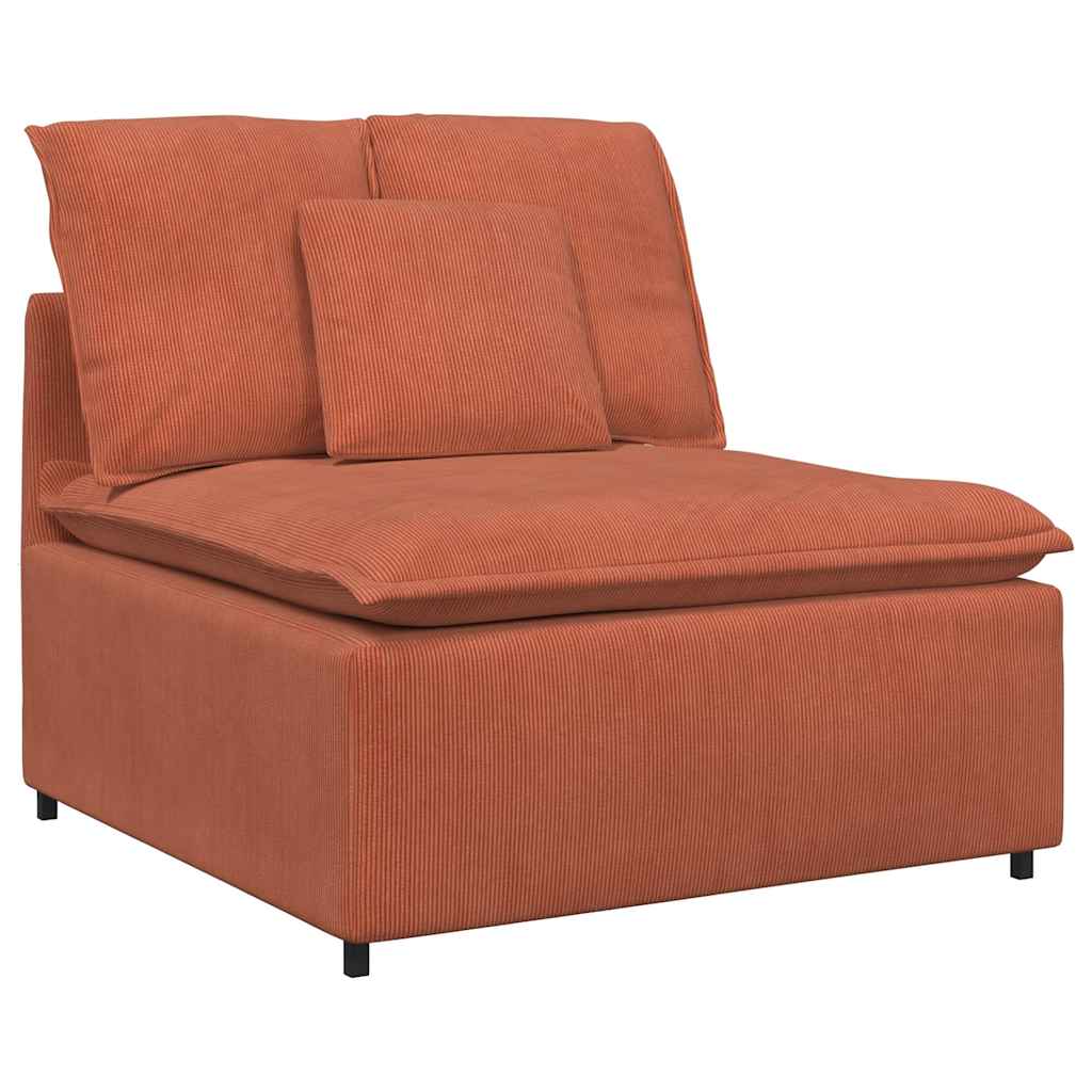 modulopbygget sofacentermodul med hynder 100 cm rød orange