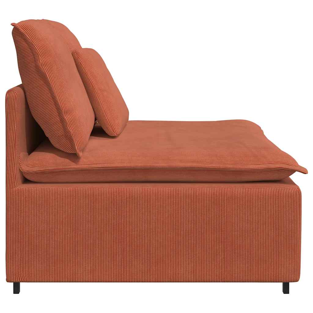 modulopbygget sofacentermodul med hynder 100 cm rød orange