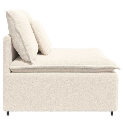modulopbygget sofacentermodul med hynder 100cm cremefarvet