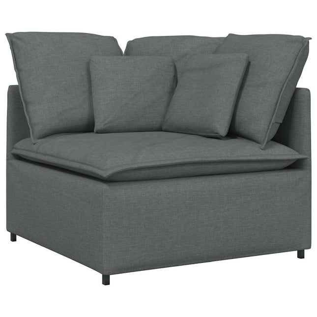 modulsofa hjørnemodul med hynder 100 cm mørkegrå