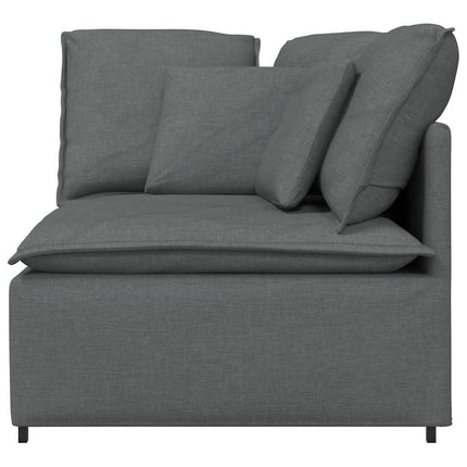 modulsofa hjørnemodul med hynder 100 cm mørkegrå