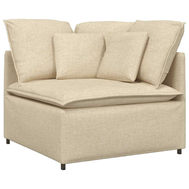 modulsofa hjørnemodul med hynder 100 cm cremefarvet