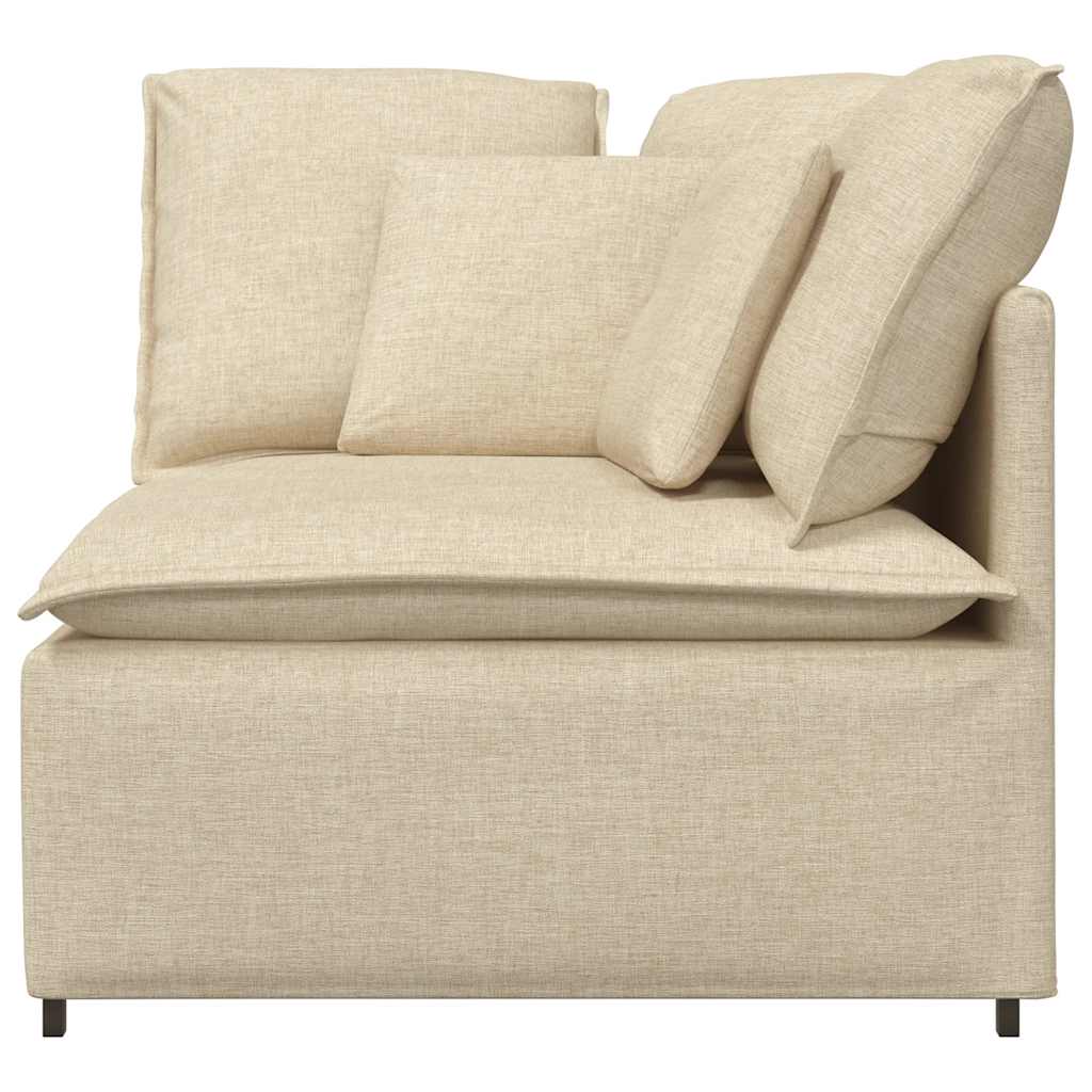 modulsofa hjørnemodul med hynder 100 cm cremefarvet