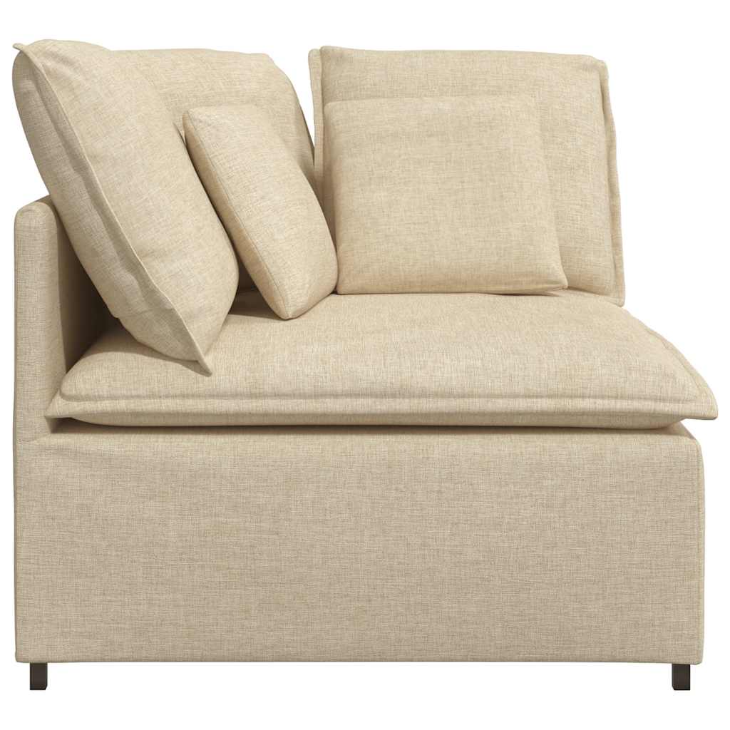 modulsofa hjørnemodul med hynder 100 cm cremefarvet