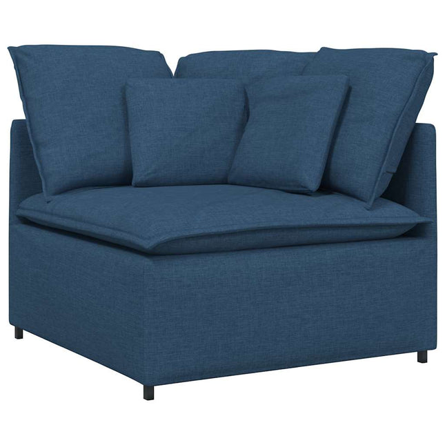 modulsofa hjørnemodul med hynder 100 cm blå