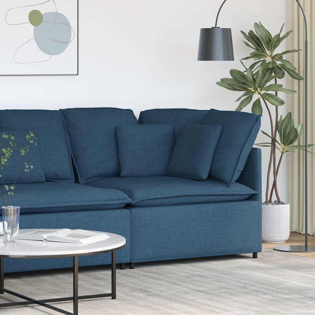 modulsofa hjørnemodul med hynder 100 cm blå