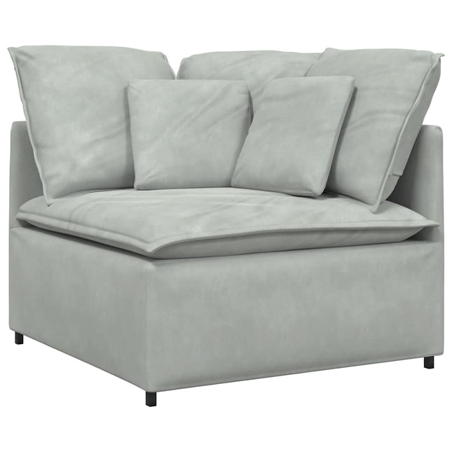 modulsofa hjørnemodul med hynder 100 cm lysegrå