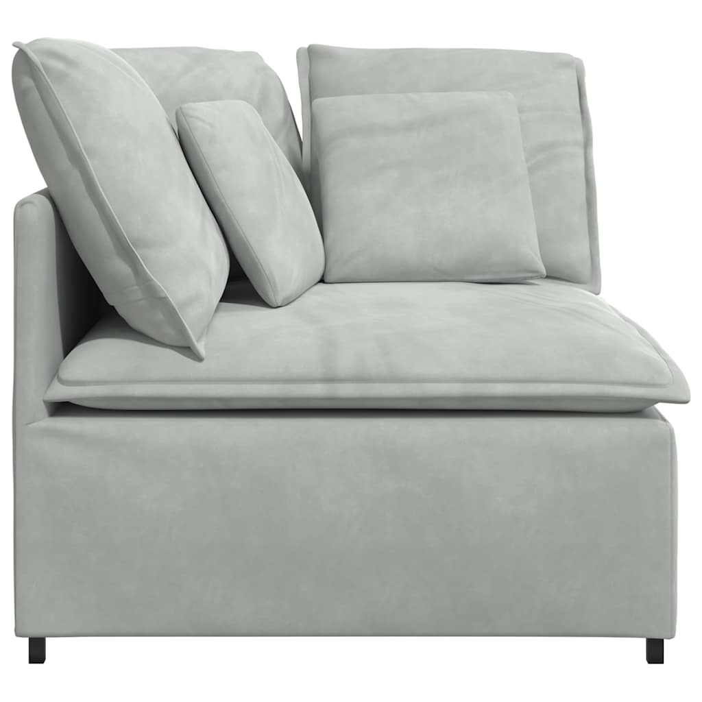 modulsofa hjørnemodul med hynder 100 cm lysegrå