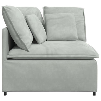 modulsofa hjørnemodul med hynder 100 cm lysegrå