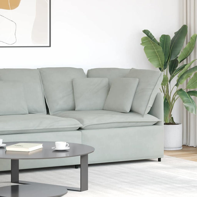 modulsofa hjørnemodul med hynder 100 cm lysegrå