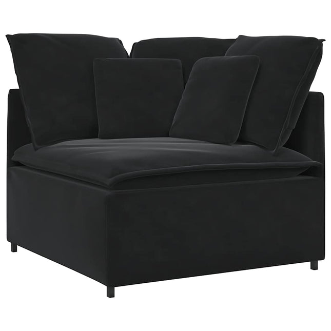 modulsofa hjørnemodul med hynder 100 cm sort