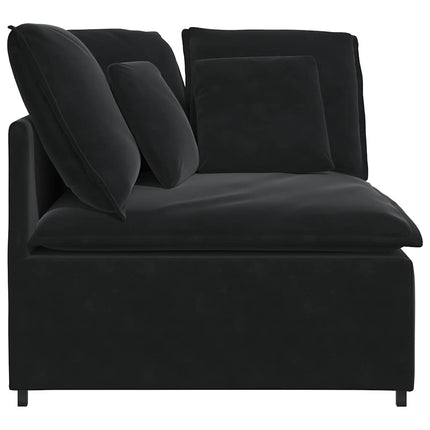 modulsofa hjørnemodul med hynder 100 cm sort