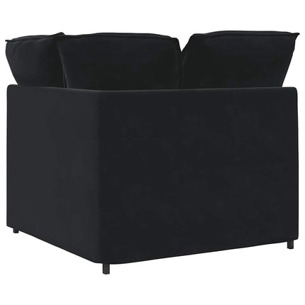 modulsofa hjørnemodul med hynder 100 cm sort