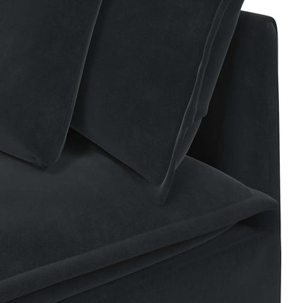 modulsofa hjørnemodul med hynder 100 cm sort