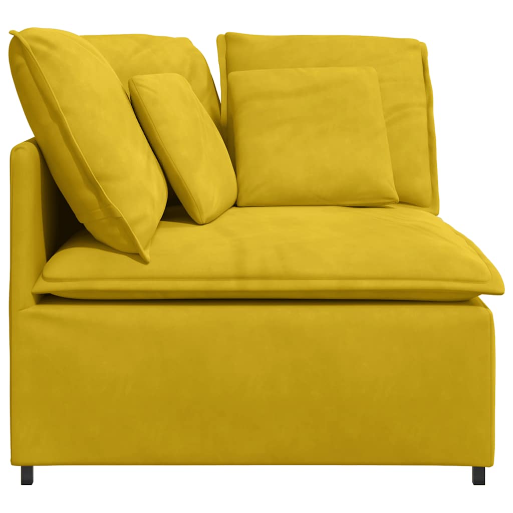 modulsofa hjørnemodul med hynder 100 cm gul