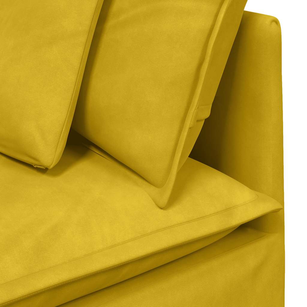 modulsofa hjørnemodul med hynder 100 cm gul