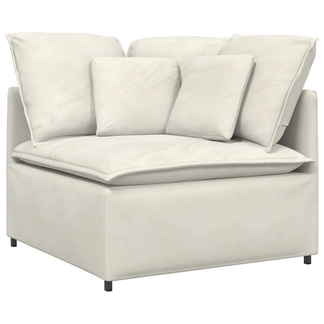 modulsofa hjørnemodul med hynder 100 cm cremefarvet