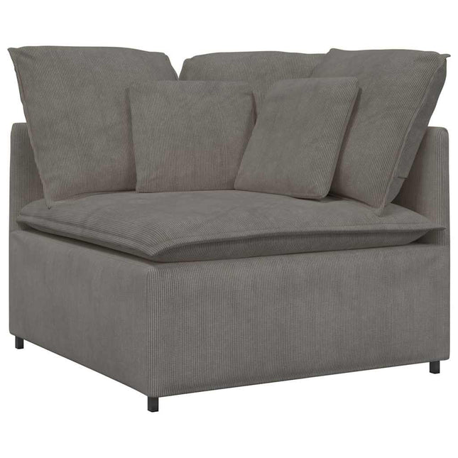 modulsofa hjørnemodul med hynder 100 cm lysegrå