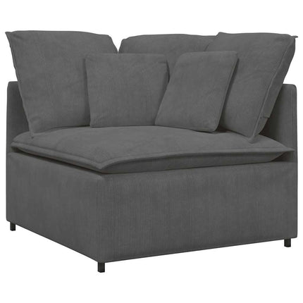 modulsofa hjørnemodul med hynder 100 cm mørkegrå