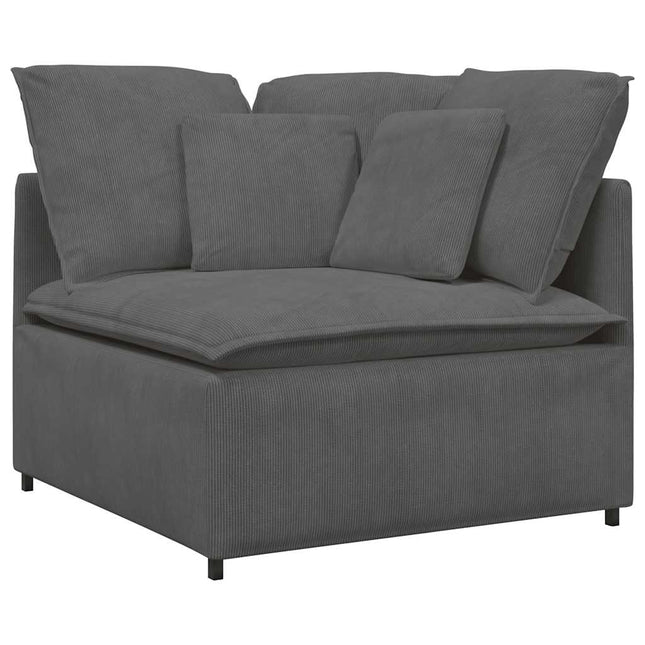 modulsofa hjørnemodul med hynder 100 cm mørkegrå