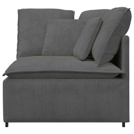 modulsofa hjørnemodul med hynder 100 cm mørkegrå