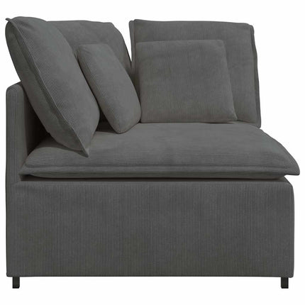 modulsofa hjørnemodul med hynder 100 cm mørkegrå