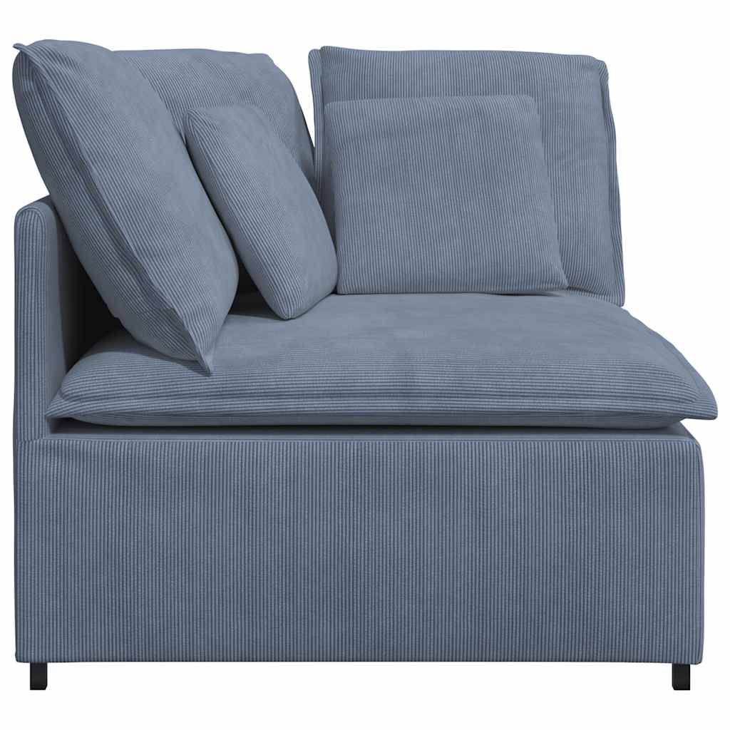 modulsofa hjørnemodul med hynder 100 cm blå