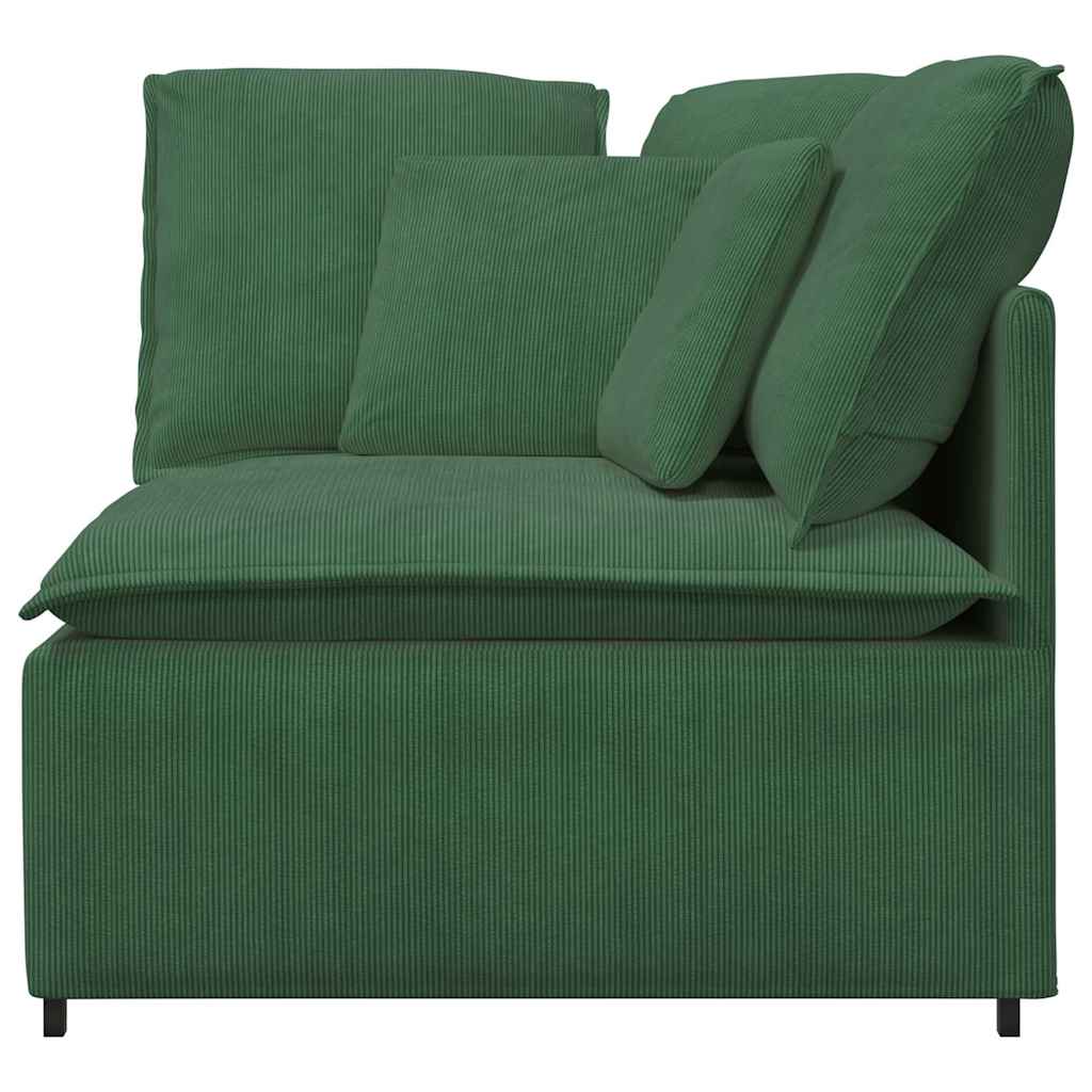 modulsofa hjørnemodul med hynder 100 cm mørkegrøn