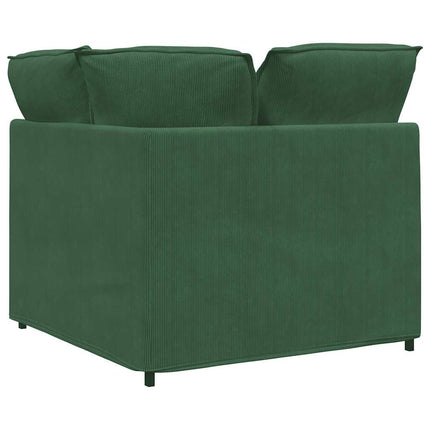 modulsofa hjørnemodul med hynder 100 cm mørkegrøn