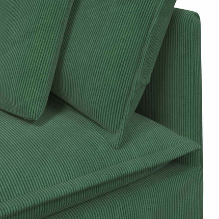 modulsofa hjørnemodul med hynder 100 cm mørkegrøn