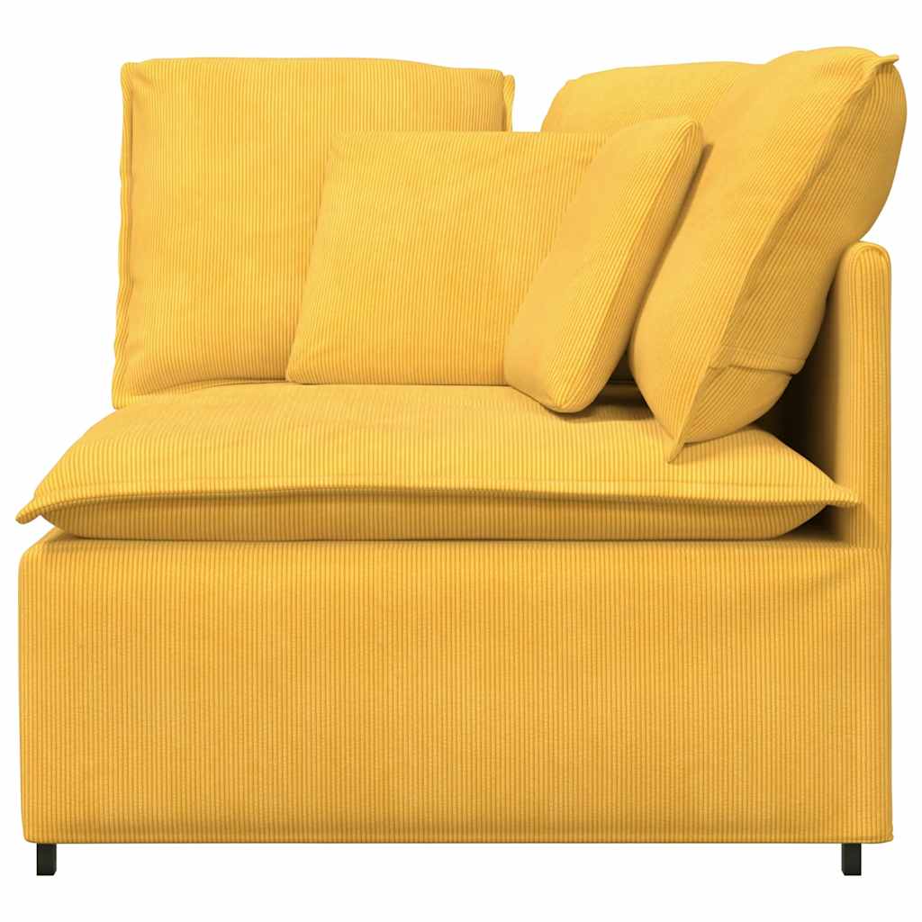 modulsofa hjørnemodul med hynder 100 cm lysegul