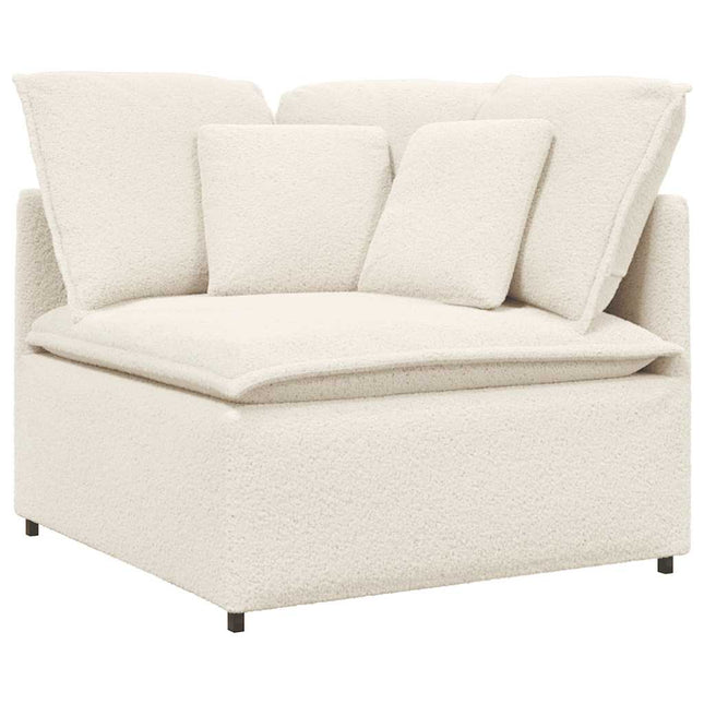 modulsofa hjørnemodul med hynder 100 cm cremefarvet